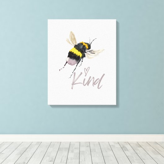 Bee Kind Canvas Afdruk (Insitu (Houten vloer))