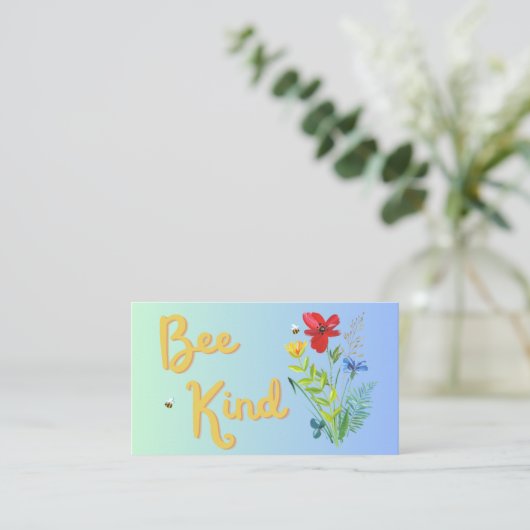 Bee Kind Contactkaartje (Staand voorkant)