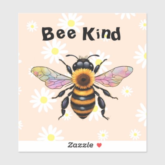 Bee Kind cut vinyl sticker (Vel)