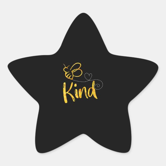 Bee Kind | Cute Bee Lover Gift | Gift voor bijenho Ster Sticker (Voorkant)