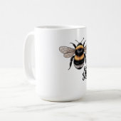 Bee Kind Cute Bumblebee Illustration - Inspiration Koffiemok (Voorkant links)