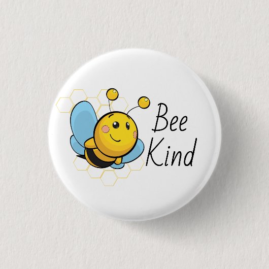 Bee Kind Cute Pinback Button (Voorkant)