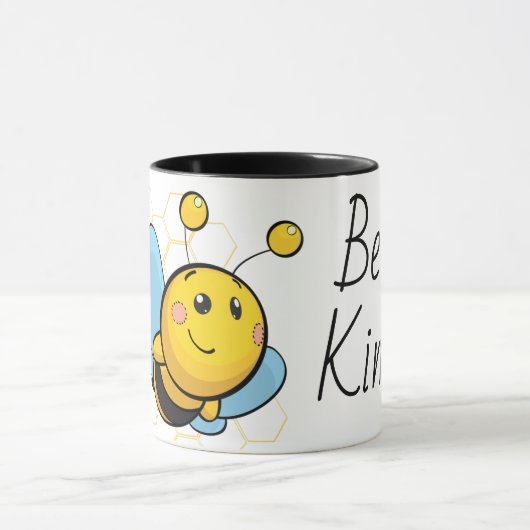 Bee Kind Cute Pinback Button Mok (Midden)