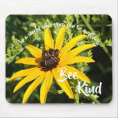 Bee Kind Fotografie Geel Motivatie Muismat (Voorkant)