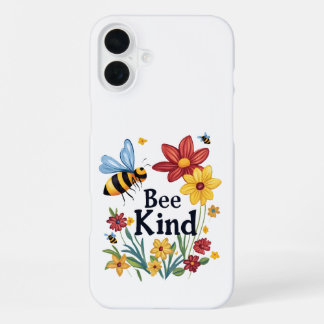 Bee Kind iPhone 16 Plus Hoesje