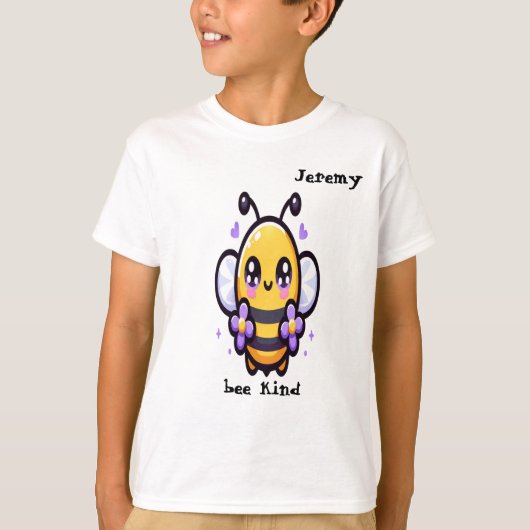 "bee kind" Kawaii  jongen's T-shirt (Voorkant)