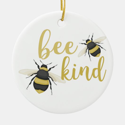 Bee Kind Keramisch Ornament (Voorkant)