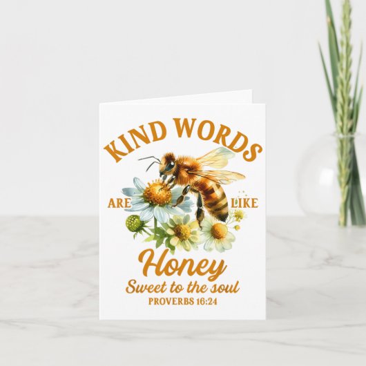 Bee Kind Kindness Motivational Kind Words Are Like Kaart (Voorkant)
