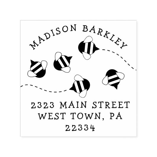 Bee Kind Leuke Bijenkorf Retouradres Stempel (Design)