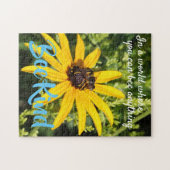 Bee Kind Motivatie Fotografie Geel Bloem Legpuzzel (Horizontaal)