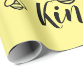 Bee Kind, personaliseer achtergrondkleur Cadeaupapier (Rol Hoek)