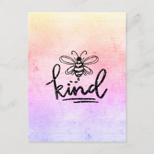 Bee Kind Rainbow Ombre Briefkaart