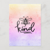 Bee Kind Rainbow Ombre Briefkaart (Voorkant)