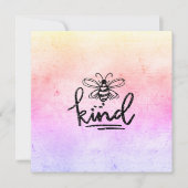 Bee Kind Rainbow Ombre Kaart (Voorkant)