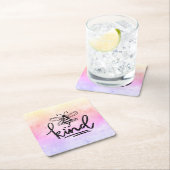 Bee Kind Rainbow Ombre Kartonnen Onderzetters (Insitu)