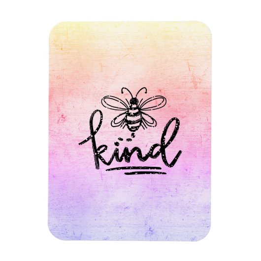 Bee Kind Rainbow Ombre Magneet (Verticaal)