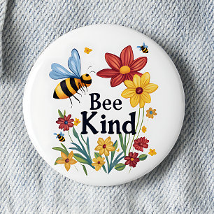 Bee Kind Ronde Button 5,7 Cm