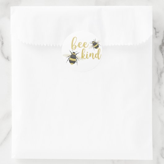 Bee Kind Ronde Sticker (Tas)