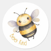 Bee Kind Ronde Sticker (Voorkant)