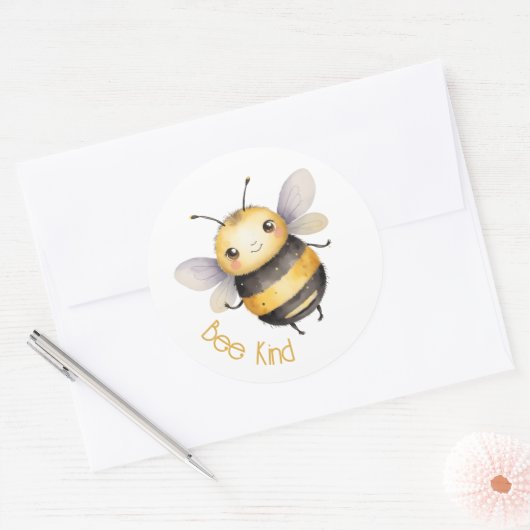 Bee Kind Ronde Sticker (Envelop)
