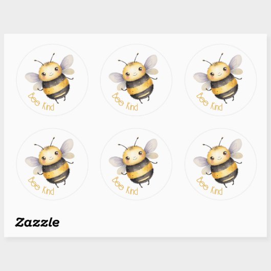 Bee Kind Ronde Sticker (Vel)