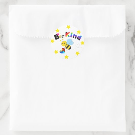 Bee Kind Ronde Sticker (Tas)