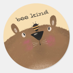 Bee Kind Ronde Sticker