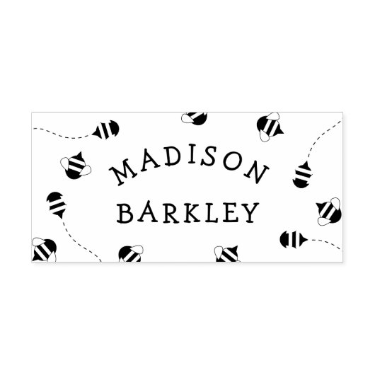 Bee Kind schattige bijenkorf naam Rubberstempel (Afrduk)