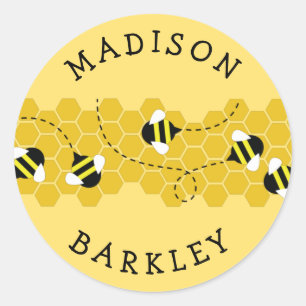 Bee Kind Schattigee Bijenkorf Envelop Seal Sticker