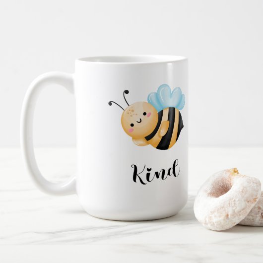 Bee Kind Schattigee Herinnering Koffiemok (Met donut)