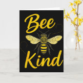 Bee Kind Sitive Quote Cute Funny Design For Kids Kaart (Gele Bloem)