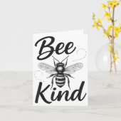 Bee Kind Sitive Quote Cute Funny Design For Kids Kaart (Gele Bloem)