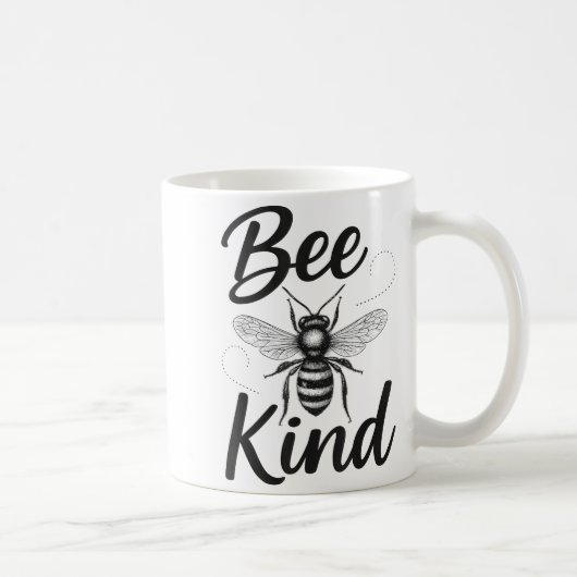 Bee Kind Sitive Quote Cute Funny Design For Kids  Koffiemok (Rechts)