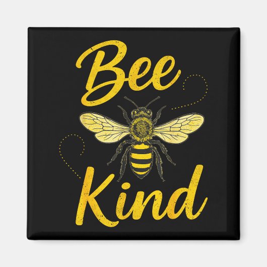 Bee Kind Sitive Quote Cute Funny Design For Kids  Magneet (Voorkant)