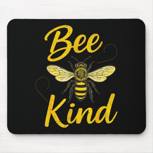 Bee Kind Sitive Quote Cute Funny Design For Kids Muismat (Voorkant)