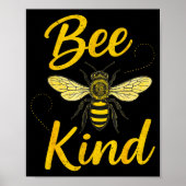 Bee Kind Sitive Quote Cute Funny Design For Kids Poster (Voorkant)