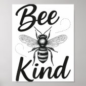 Bee Kind Sitive Quote Cute Funny Design For Kids  Poster (Voorkant)