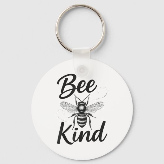 Bee Kind Sitive Quote Cute Funny Design For Kids  Sleutelhanger (Voorkant)