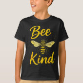 Bee Kind Sitive Quote Cute Funny Design For Kids T-shirt (Voorkant)