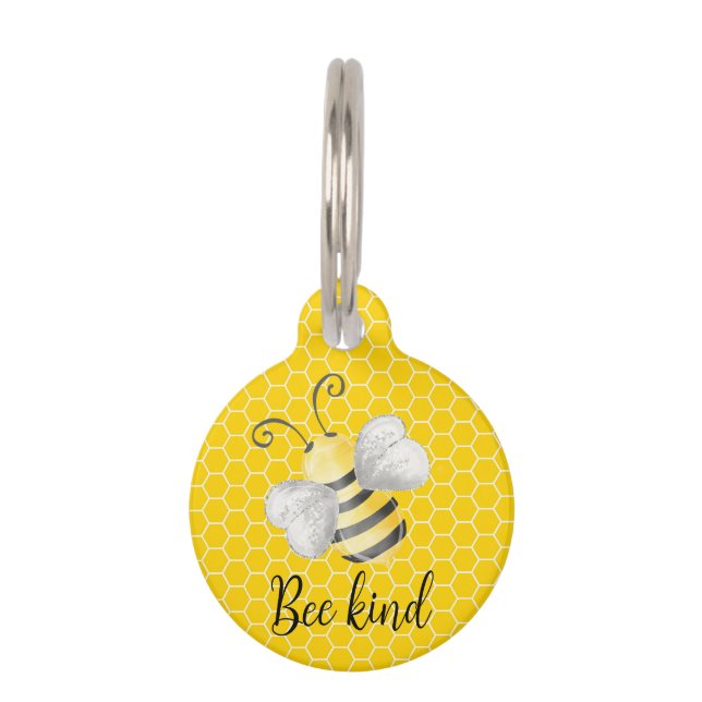 Bee Kind Stethoscoop ID Label Huisdierpenning (Voorkant)