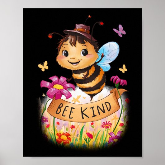 Bee Kind Sticker 2 Poster (Voorkant)