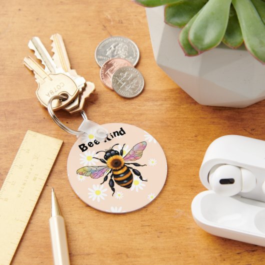 Bee Kind Sunflower Bee Sleutelhanger (Bureau)