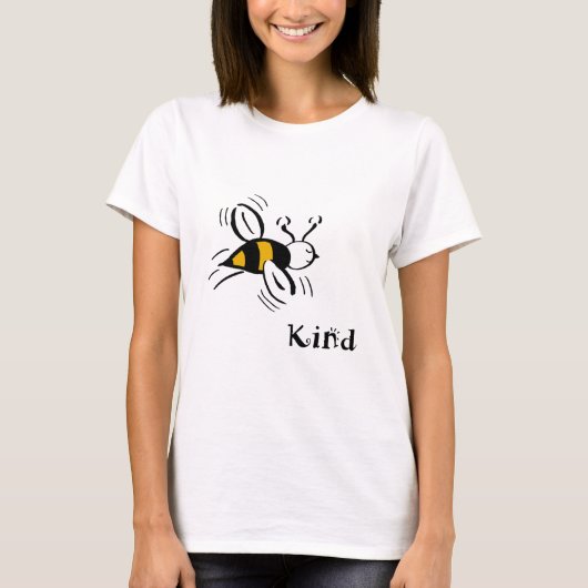 Bee Kind T-Shirt Speel Tuin Doodles (Voorkant)