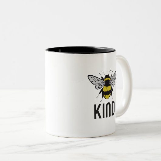 Bee Kind Tweekleurige Koffiemok (Voorkant rechts)