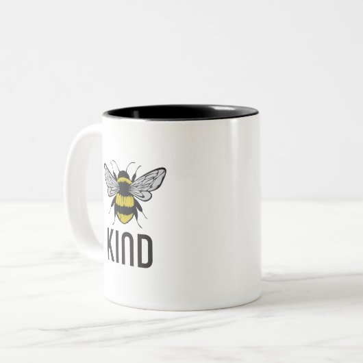 Bee Kind Tweekleurige Koffiemok (Voorkant links)