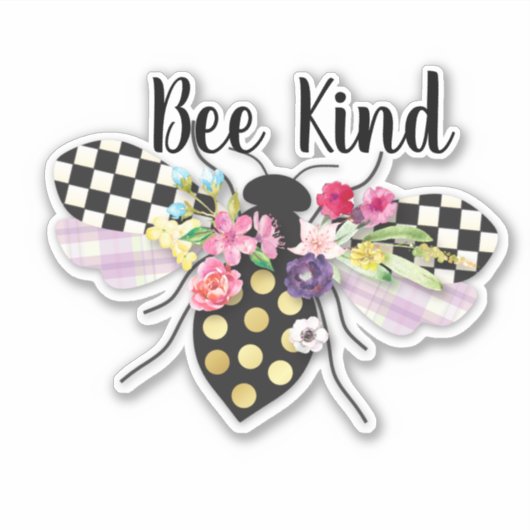 Bee Kind Vinyl Sticker (Voorkant)
