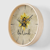 Bee Kind Wandklok (Hoek)