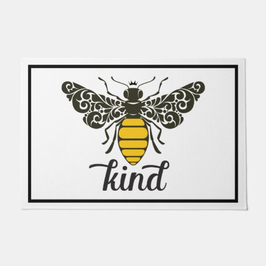 Bee Kind | Wees aardig | bijendeurmat Deurmat (Voorkant)