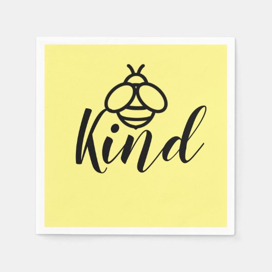 Bee Kind, wees leuk schattig honing bijen ontwerp Servet (Voorkant)