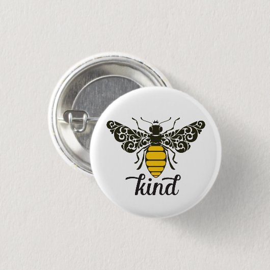 Bee Kind | Wees vriendelijk |  bijen Ronde Button 3,2 Cm (Voorkant /achterkant)